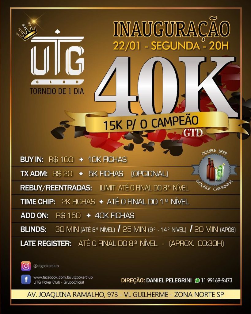 Inauguração UTG Poker Club