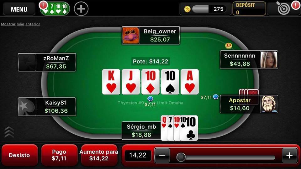 Royal Flush e quadra no PokerStars