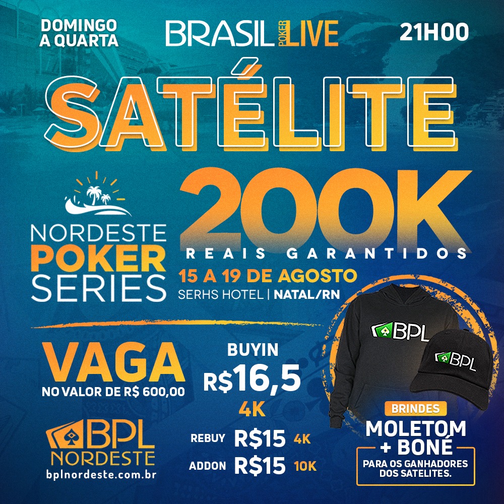 Satélites do NPS Natal no Brasil Poker Live