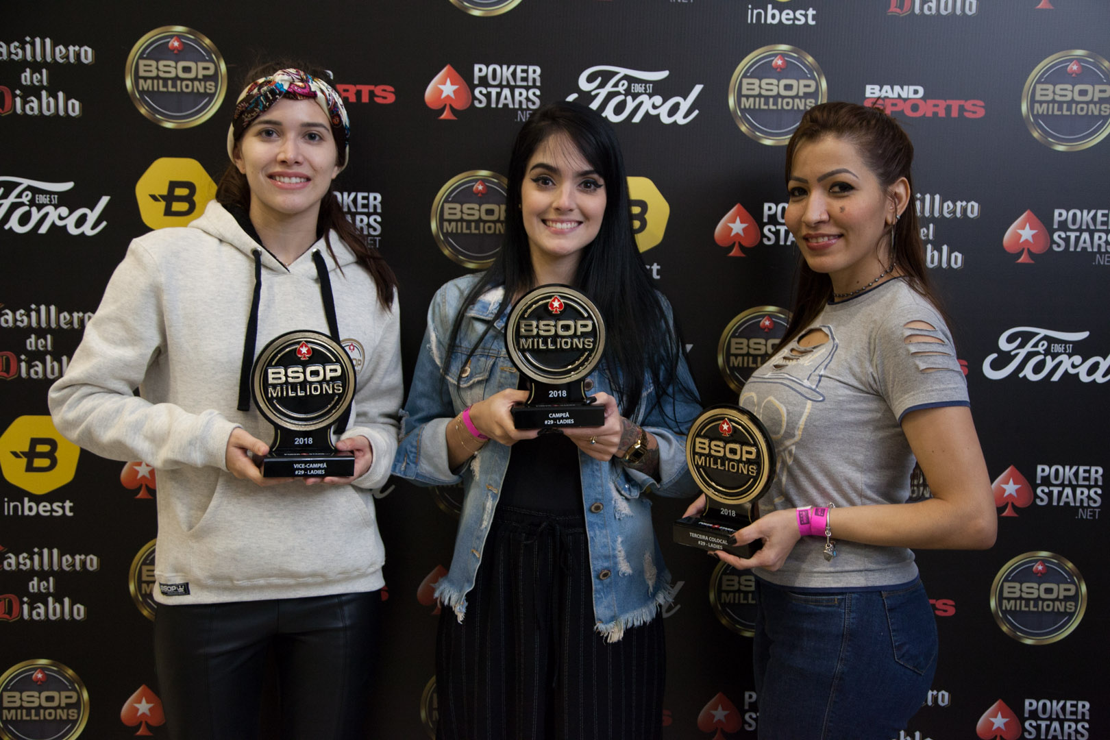 Fernanda Maraes, Rebeca Rebuitti e Elidiana Rocha - Ladies BSOP Millions