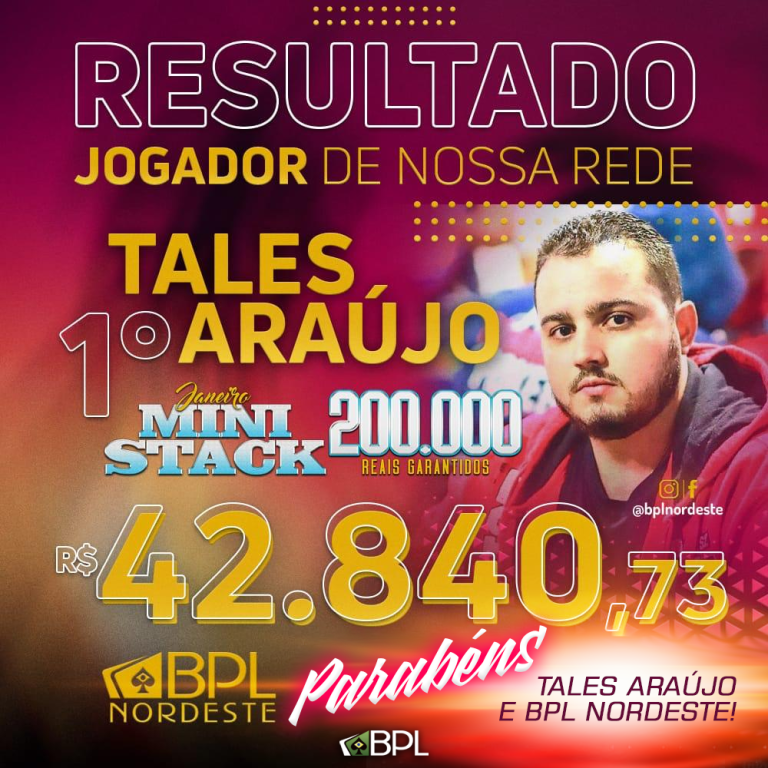 Tales Araújo campeão do Mini Stack do BPL Series Summer Edition