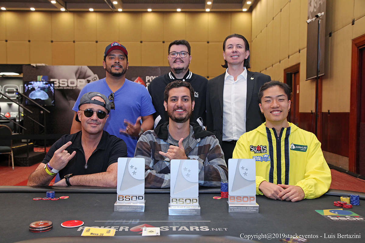 Mesa final do 6-handed Turbo Knockout do BSOP São Paulo