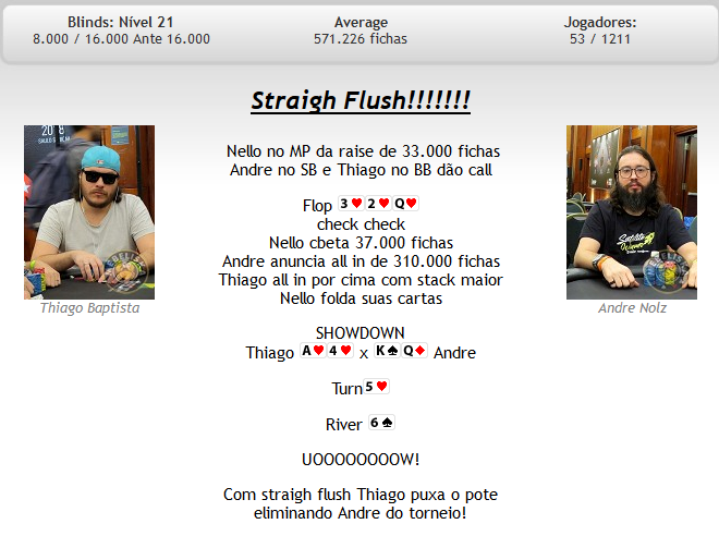 Straight flush - BSOP São Paulo