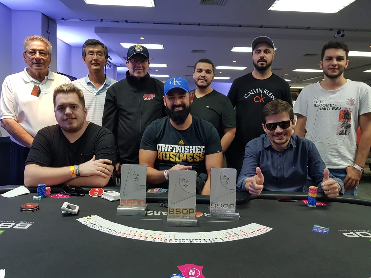 Mesa Final do 1-Day High Roller do BSOP Rio Quente