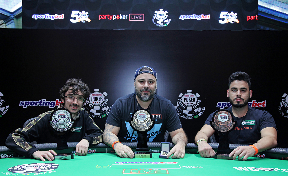 Luiz Otavio, Kadu Campion e Thiago Guimarães - Main Event WSOP Brazil