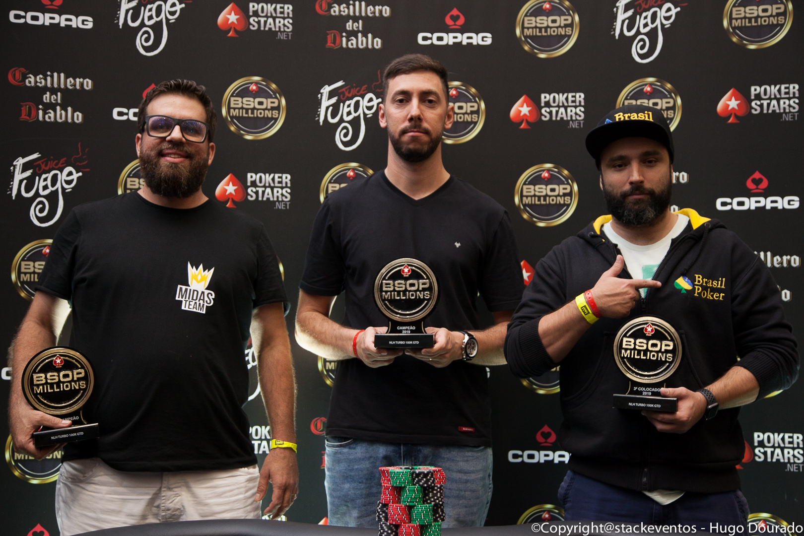 Pódio do So Mesa Final Premia do BSOP Millions