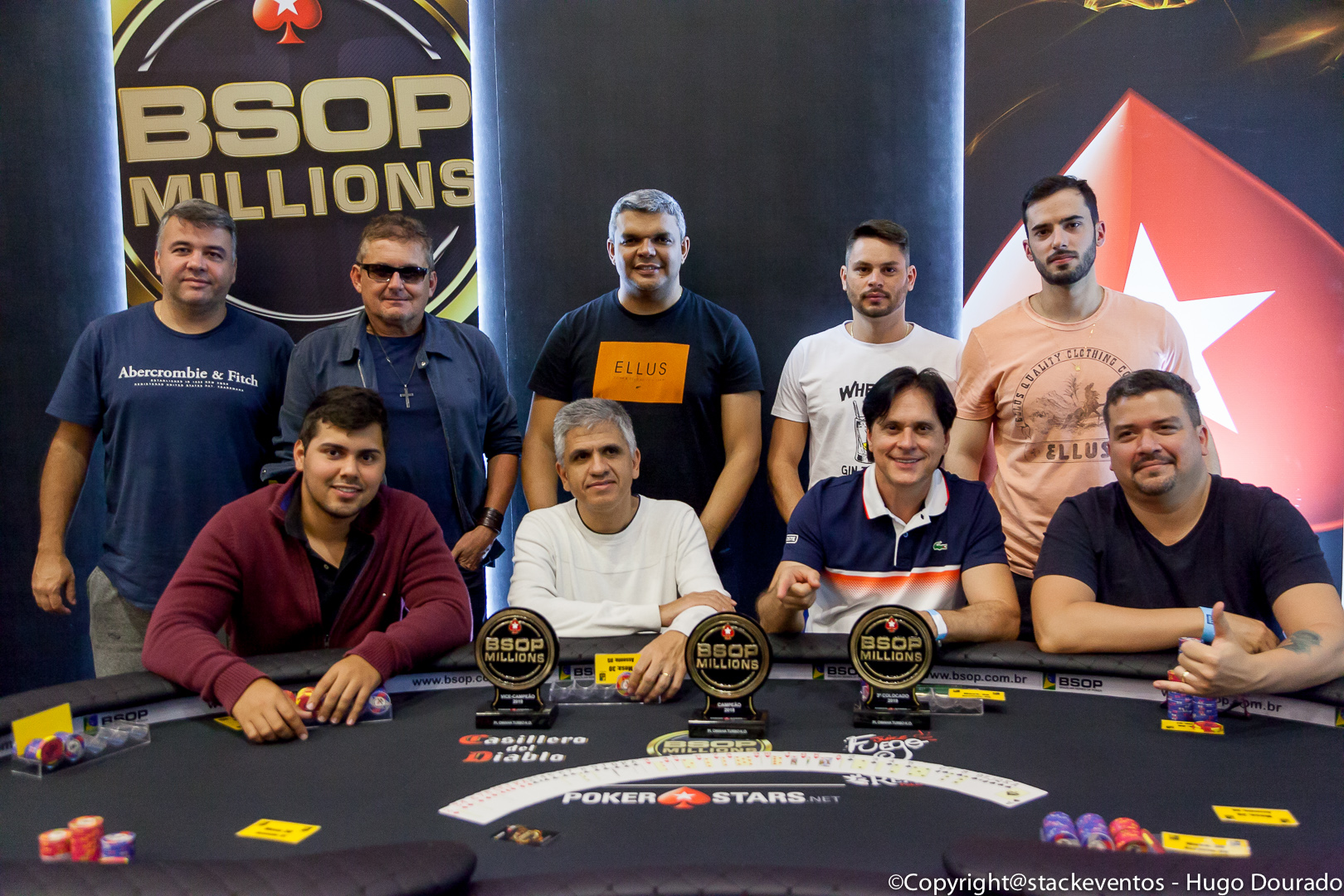 Mesa Final do Pot-Limit Omaha Turbo Knockout do BSOP Millions