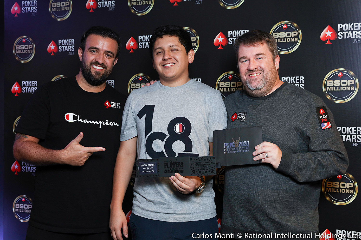 Andre Akkari, Sebastin Gavino e Chris Moneymaker