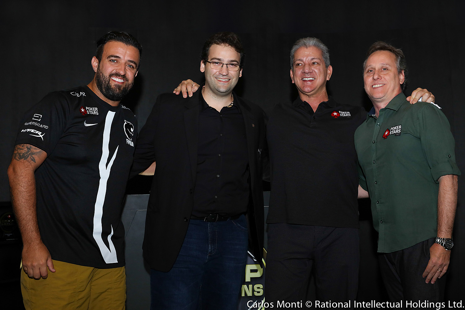 André Akkari, Devanir Campos, Bruce Buffer e Sérgio Prado - BSOP Millions