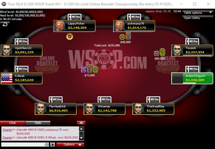 Layout da WSOP.com