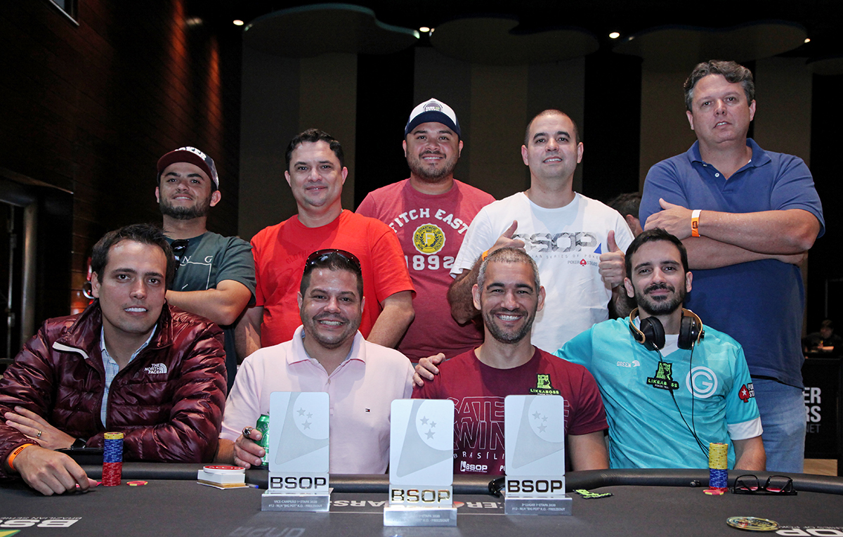 Mesa final do Big Pot Freezeout Knockout do BSOP Brasília