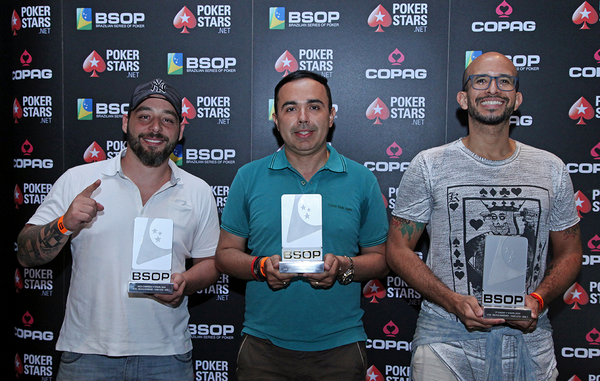 Pódio do 6-Handed do BSOP Brasília