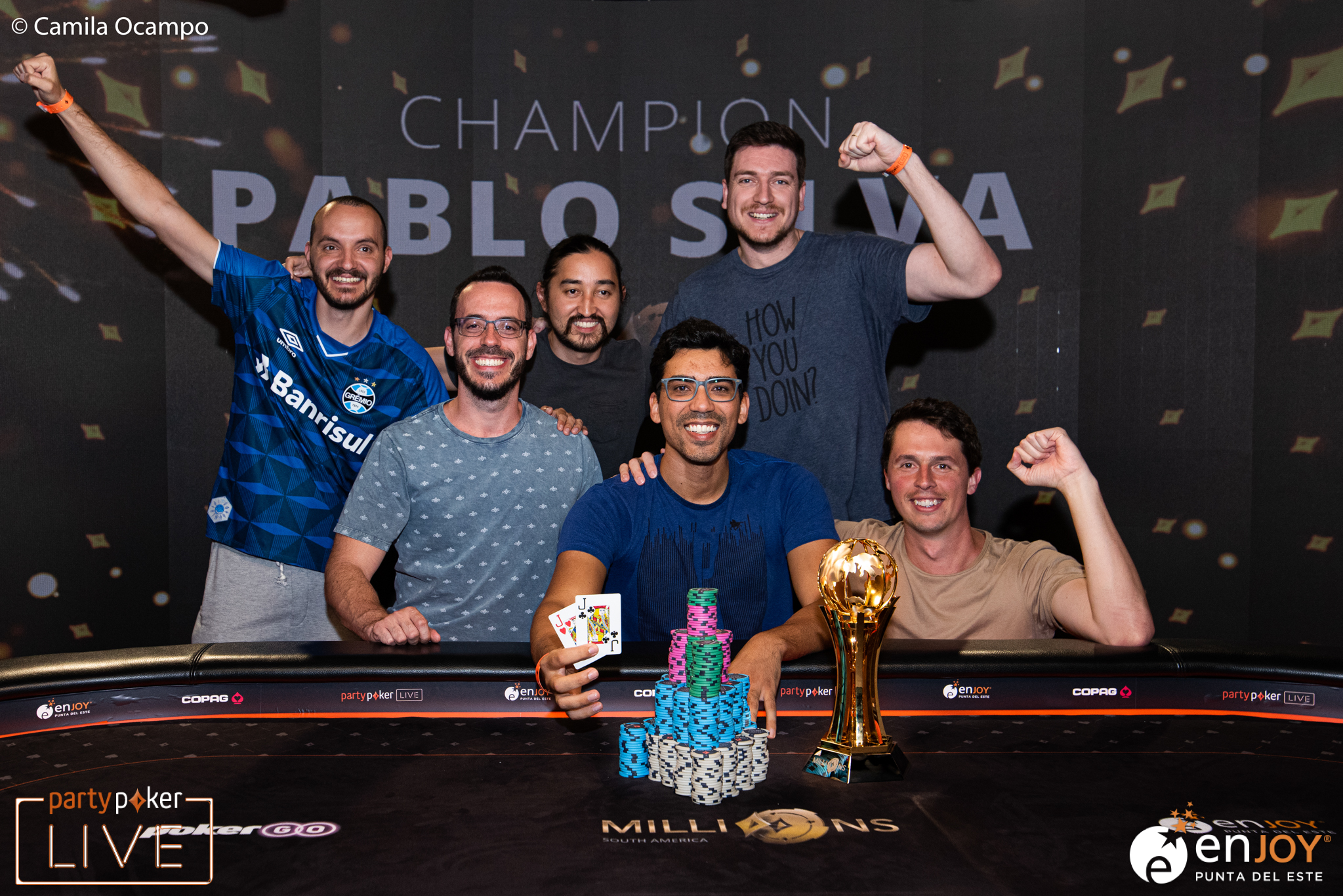 Pablo Brito e torcida - Campeão Main Event - MILLIONS South America