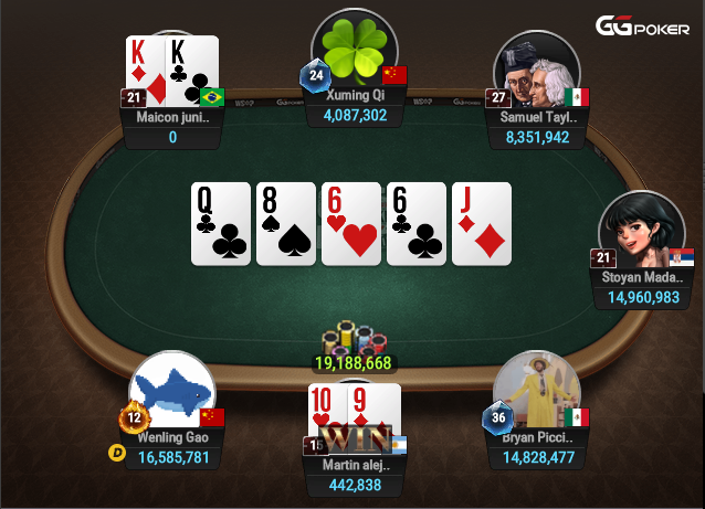 Maicon Gasperin viu o oponente acertar uma broca no Main Event da WSOP Online