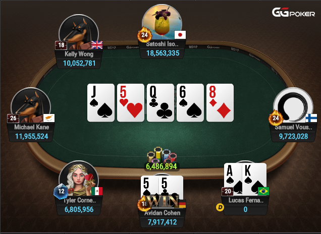 Lucas Tabarin foi eliminado em coin flip no Main Event da WSOP Online