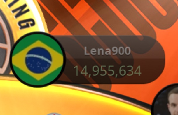 Niklas Astedt está usando a bandeira brasileira no PokerStars