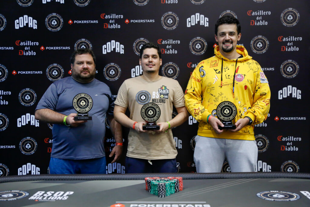 Pódio do Pot-Limit Omaha Turbo KO do BSOP Millions