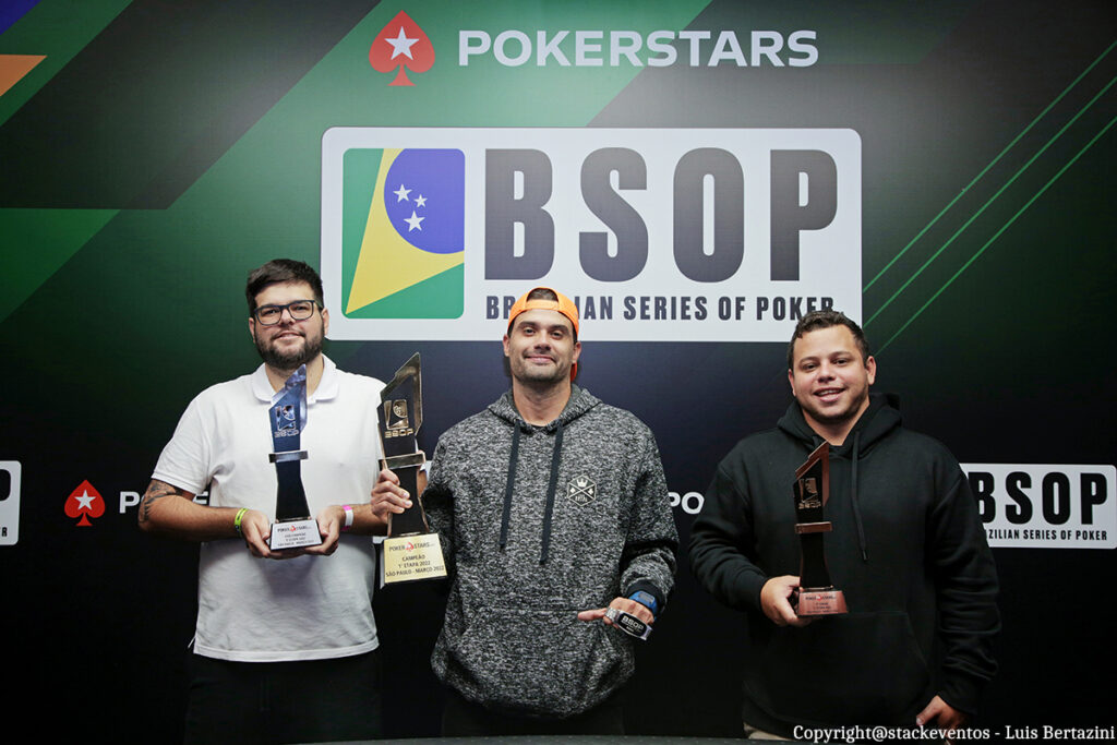 Pódio do Main Event do BSOP São Paulo