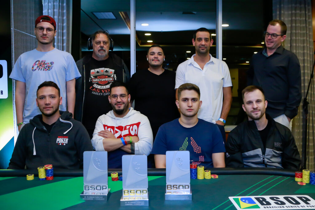 Mesa final do Pot-Limit Omaha Turbo KO do BSOP São Paulo