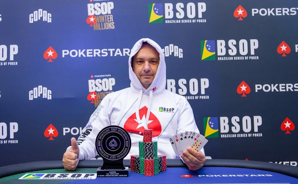 Marcelo Valadares, campeão do Triple Stud do BSOP Winter Millions