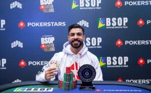 Thiago Valério, campeão do PL Omaha 5 Cartas do BSOP Winter Millions