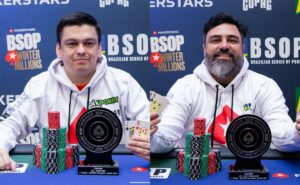 Alexandre Ferreria e Pericles de Moraes soltaram o grito de campeão no BSOP