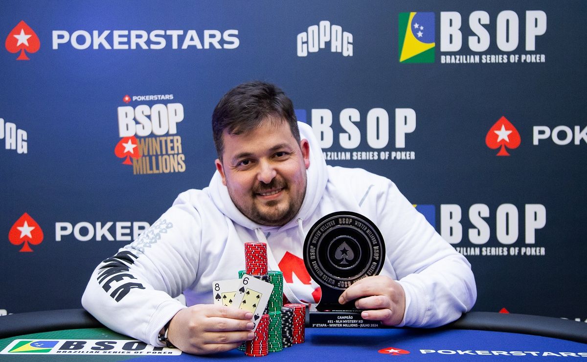 Gabriel Medeiros levou mais um troféu do BSOP Winter Millions