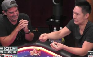 Patrick e Luda Chris jogaram o cooler (Foto: Reprodução/X @HCLPokerShow)