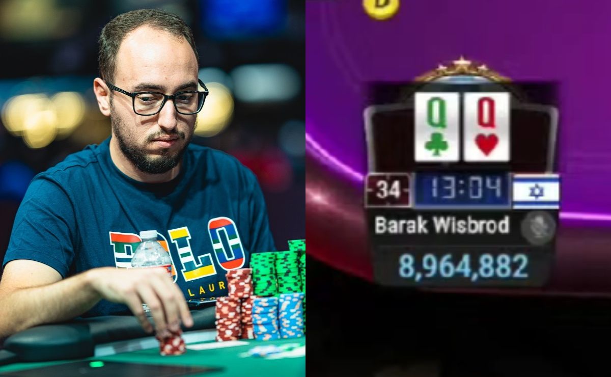 A ação de Barak Wisbrod surpreendeu os narradores (Foto: PokerNews)