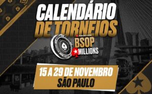 O BSOP Millions acontece de 15 a 29 de novembro em São Paulo