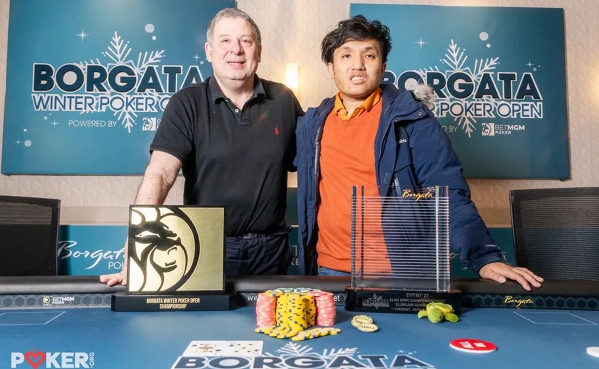 Joseph Neiman e Nguyen Le, os campeões do Main Event do Borgata Winter Poker Open (Foto: Poker.Org)