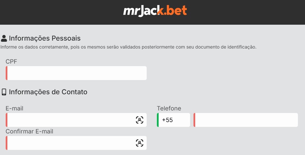 Como Fazer Cadastro Na Mr Jack Bet Mr. Jack Bet cassino registro Criar Conta