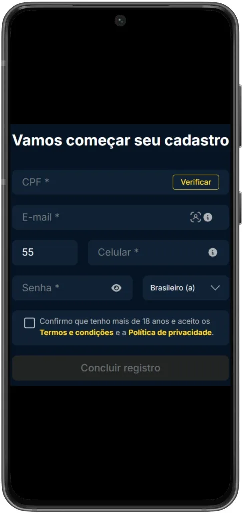 EstrelaBet App Cadastro