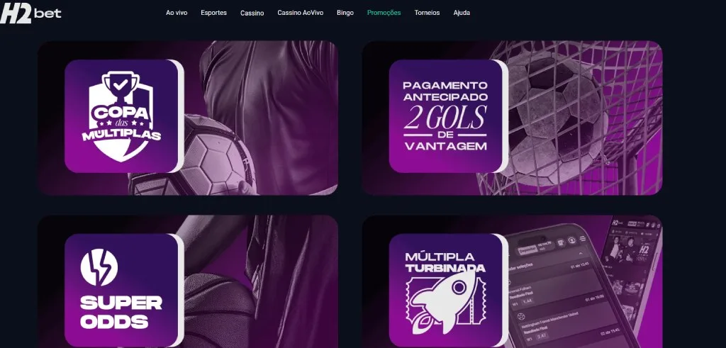H2Bet Promoções Disponíveis H2Bet Bônus