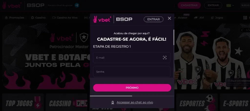 vbet cadastro