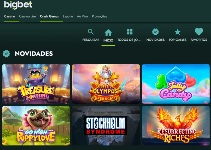 O que eu posso jogar no cassino da BigBet BigBet Jogos Cassino