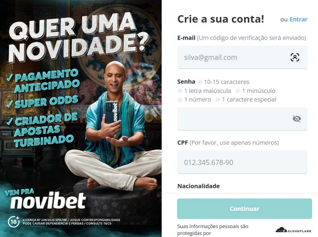 Novibet Cadastro
