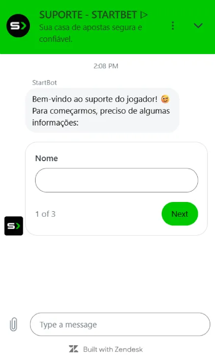 Atendimento Startbet SAC Stratbet