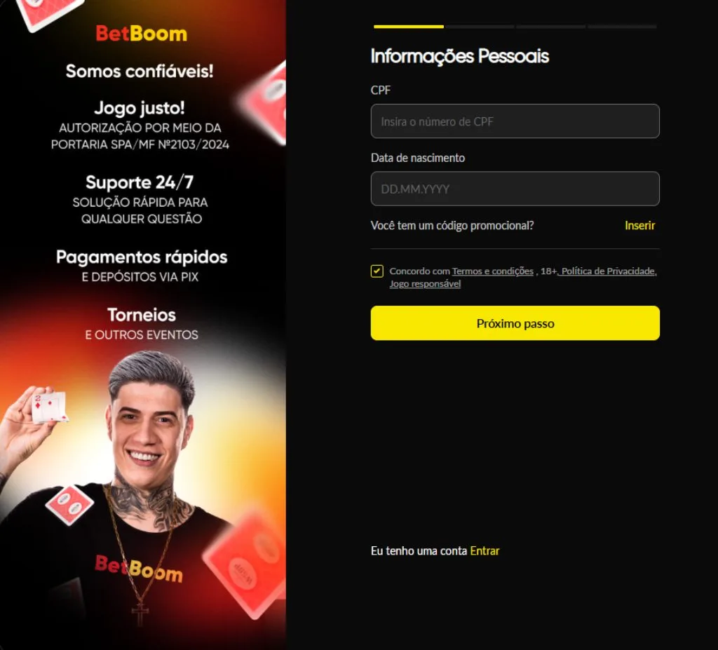 Como Fazer Uma Conta BetBoom BetBoom Cadastro