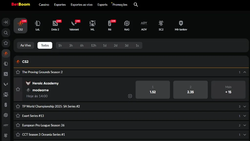 BetBoom Casino Brasil BetBoom Esports