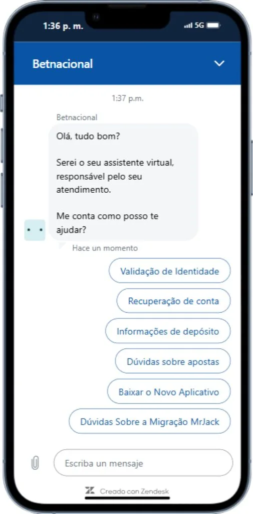 Chat Ao Vivo App Betnacional Betnacional Atendimento Ao Cliente