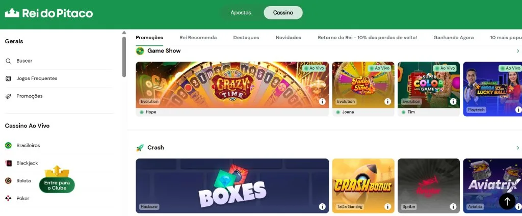 Rei do Pitaco Cassino Jogos