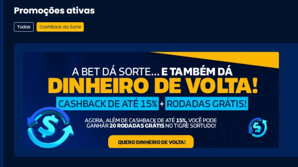 Bet dá Sorte cassino oferta
