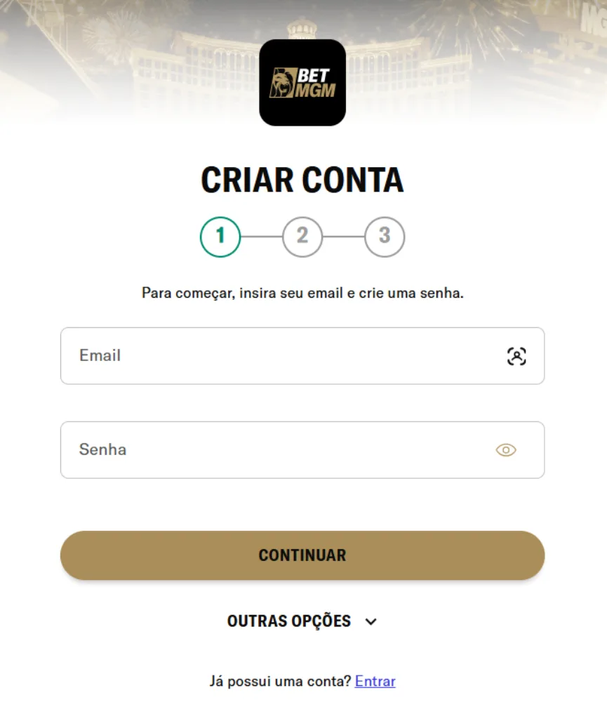 Como se cadastrar na BetMGM Brasil