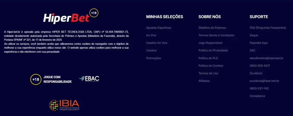 Licença HiperBet Licença e Segurança da HiperBet