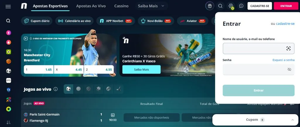 Novibet Login