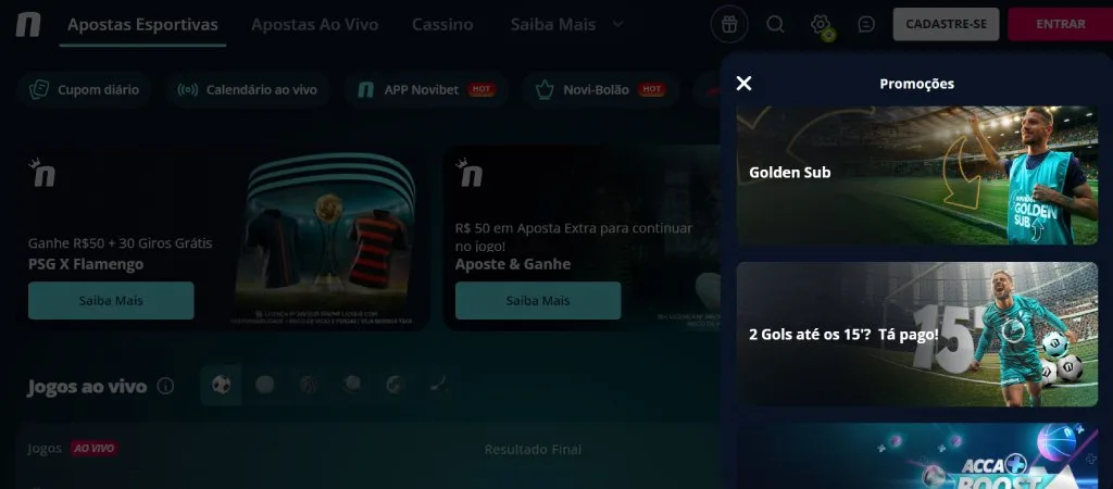 Novibet Ofertas