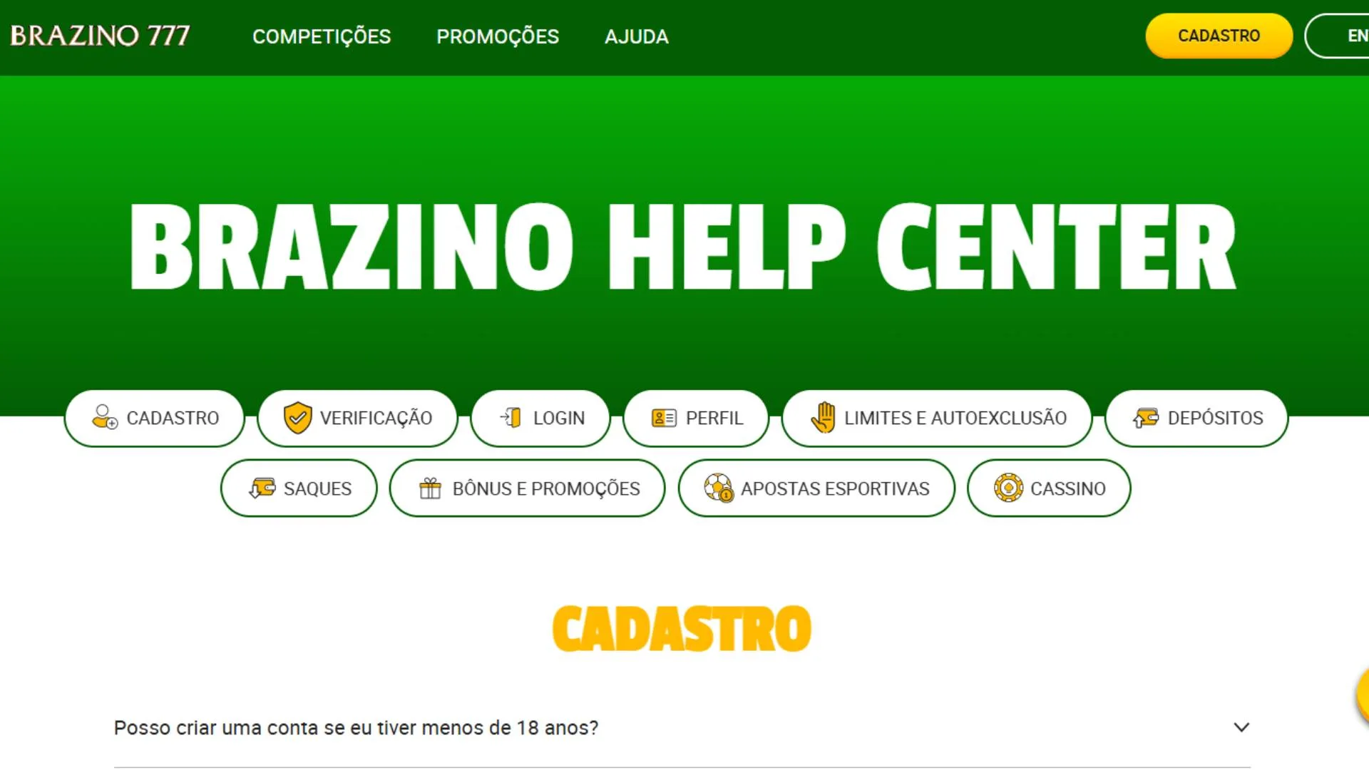 Brazino777 central de ajuda