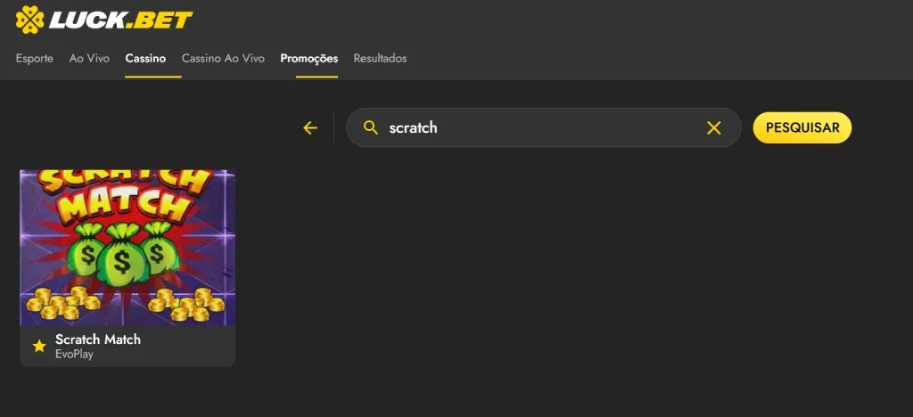 Raspadinha Premiada Online Luckbet Raspadinha Cassino
