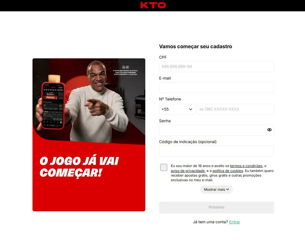 kto cadastro